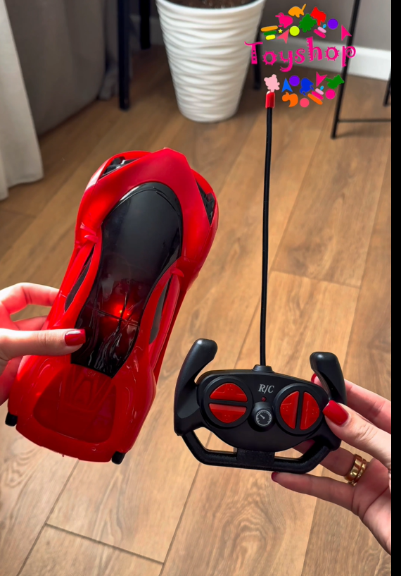 პულტიანი მანათობელი მანქანა წითელი