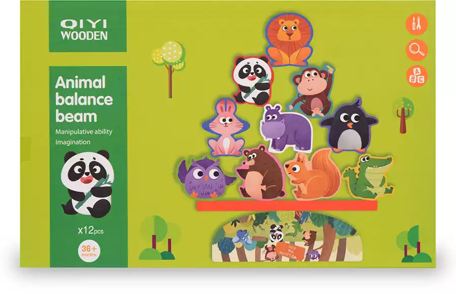 ხის ცხოველების ბალანსი-animal balance beam