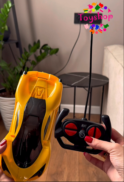 პულტიანი მანათობელი მანქანა ყვითელი